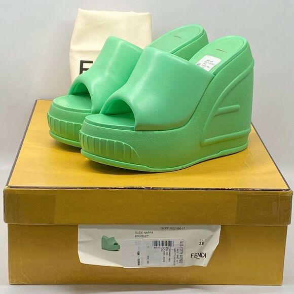 Fendi Leather Wedge Sandals size 38 - Picture 14 of 16